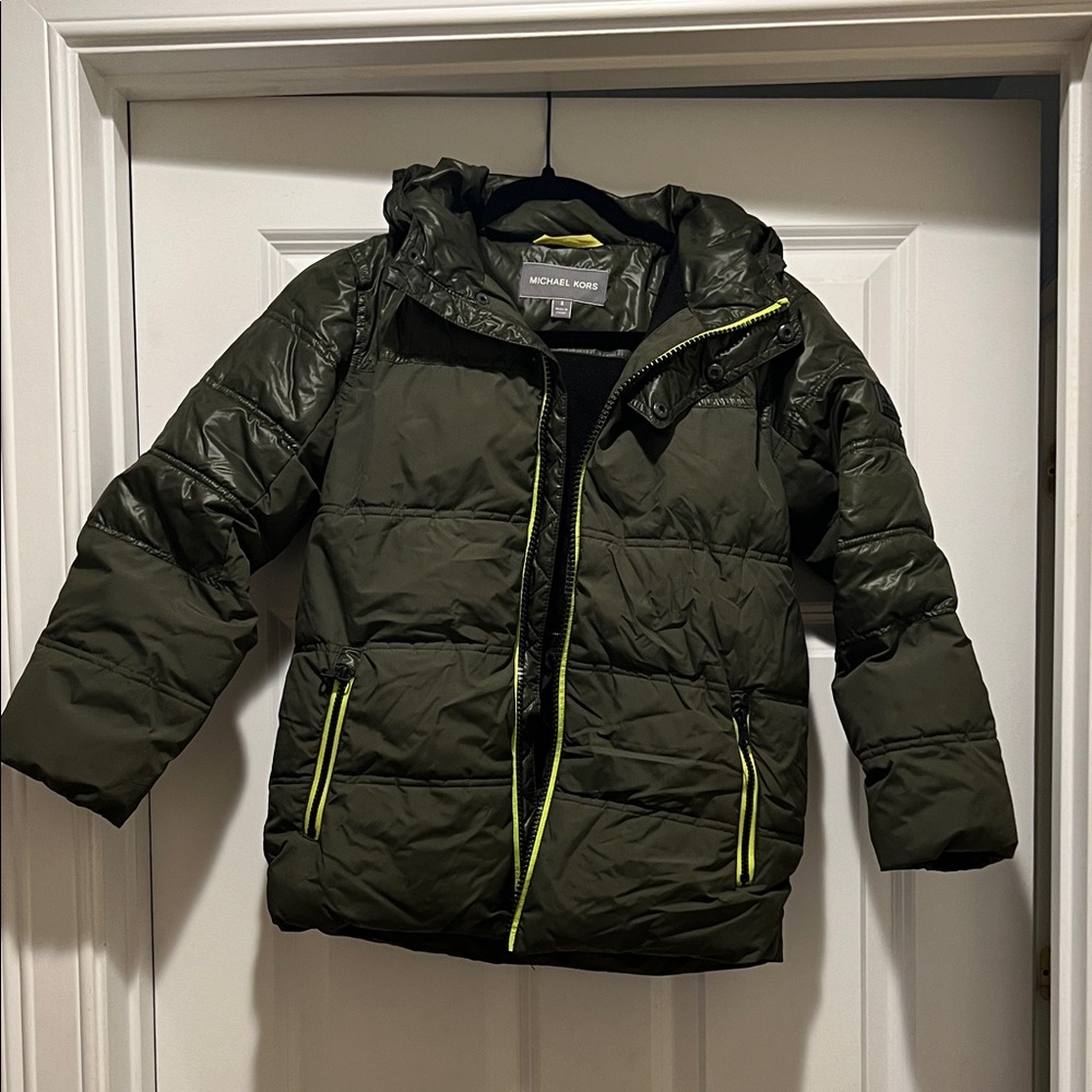 Michael Kors Dark Green Puffer Jacket for boy size 8